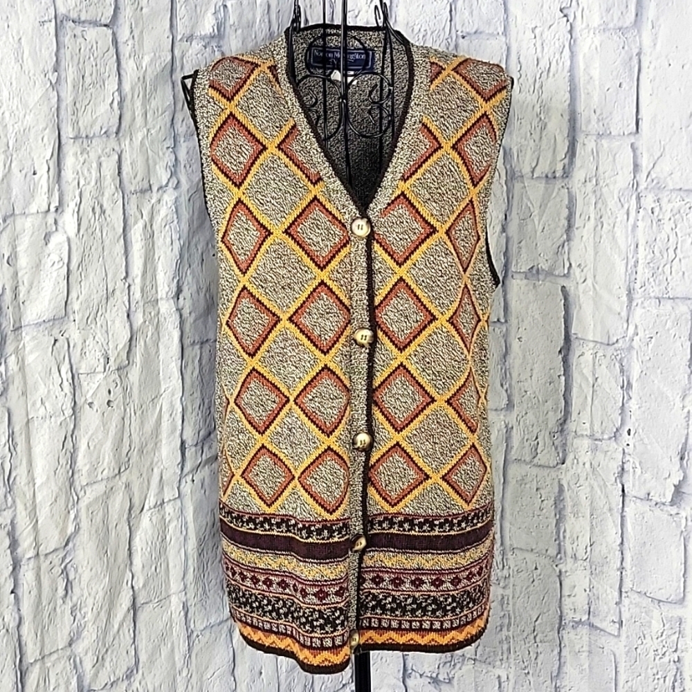 NORTON MCNAUGHTON Sweater Vest‎ Medium Petite